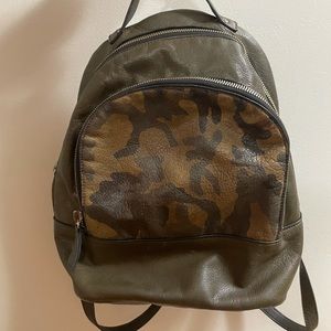 Genuine Leather camo backpack